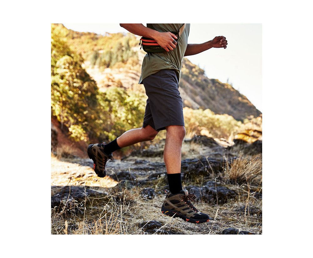 Botas Homem - Merrell Moab 2 Mid Ventilator - Verde Oliva - TAC945371